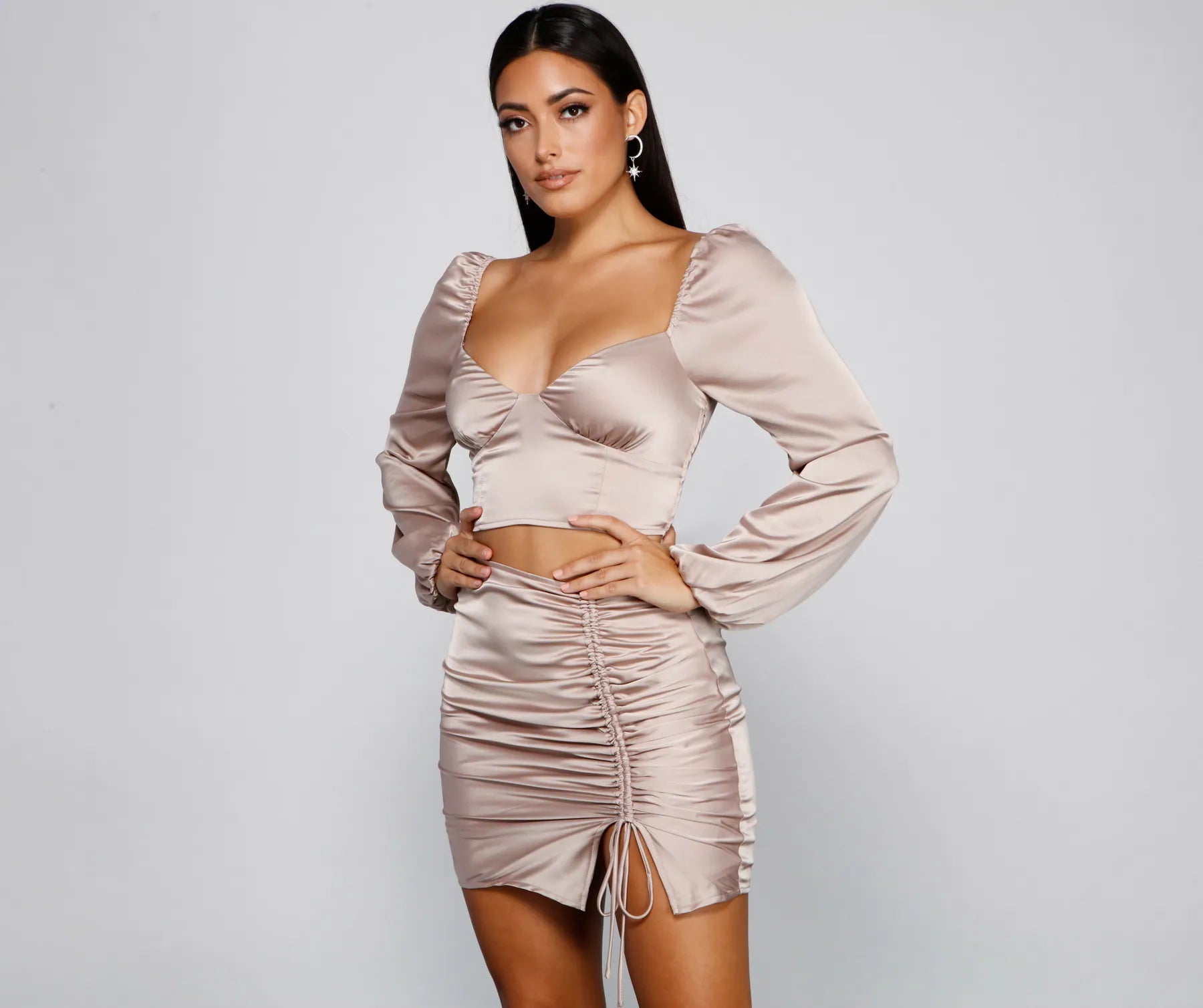 CroptopvintageDreamy And Chic Satin Crop Top