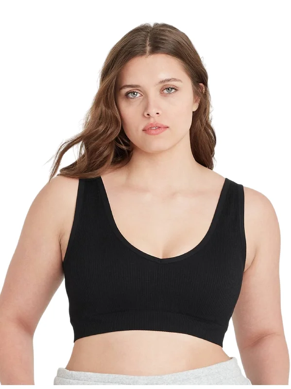 CroptopgadgetWomen's Plain Solid Crop Top,Black