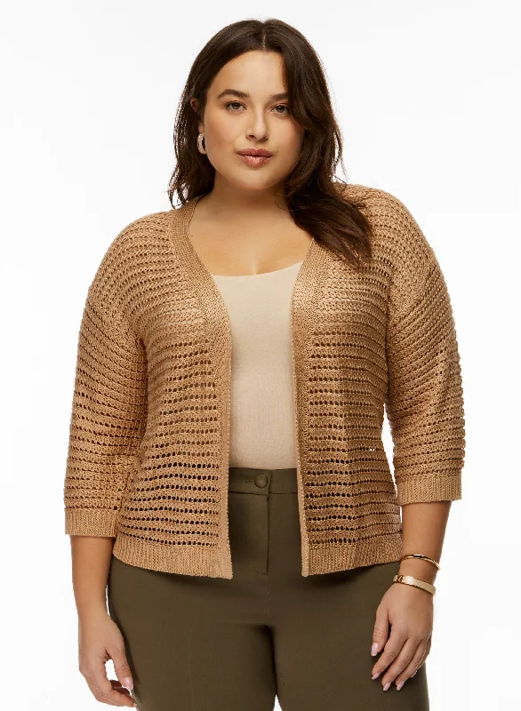 Open Front Knitted Cardigan