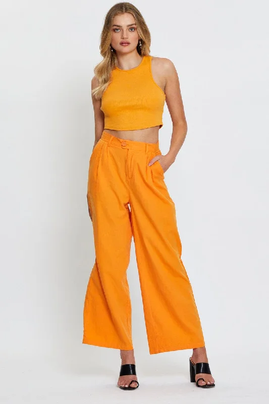 Orange Crop Top