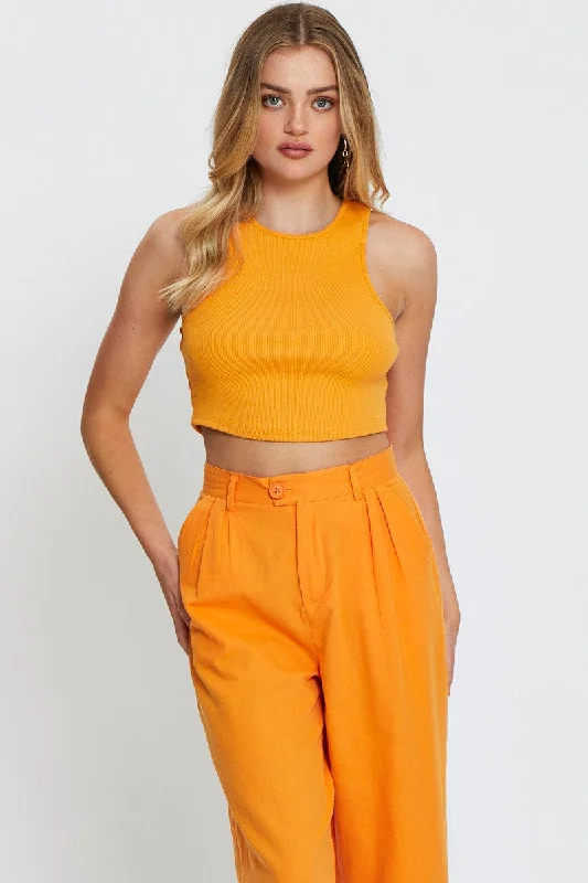 Orange Crop Top