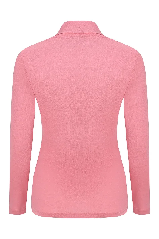 100% Merino roll neck Top | PETAL | 6511ZR