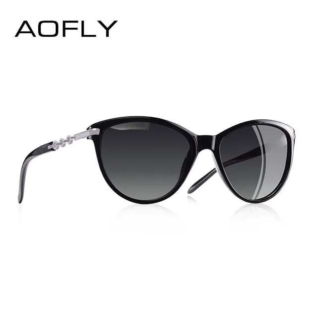 AOFLY BRAND DESIGN Cat Eye Polarized Sunglasses Women