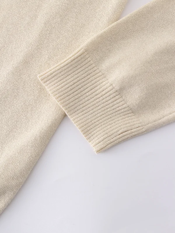 Basic Crew Sweater 3Q-Ivory