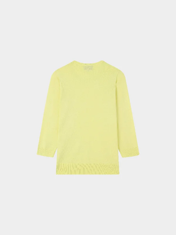 Basic Crew Sweater 3Q-Yellow