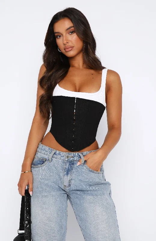 Lay It Down Bustier Black