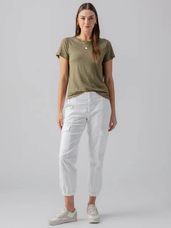 Linen Perfect Tee Burnt Olive