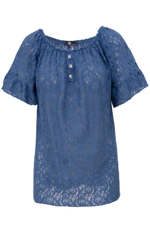 M Made in Italy - Peasant Lace Blouse