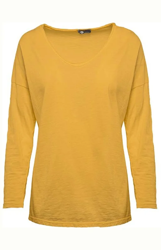 S / Mustard / 95% Cotton 5% Spandex