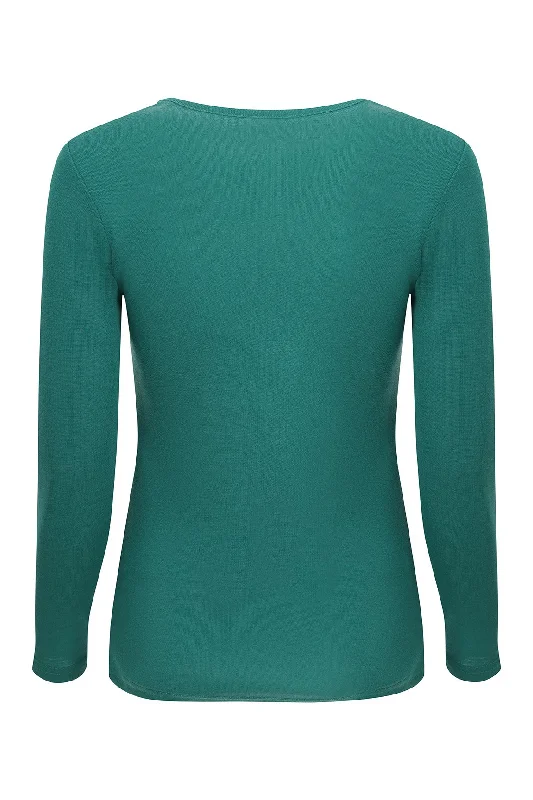 Merino Blend round neck Top | JADE | 6393ZR