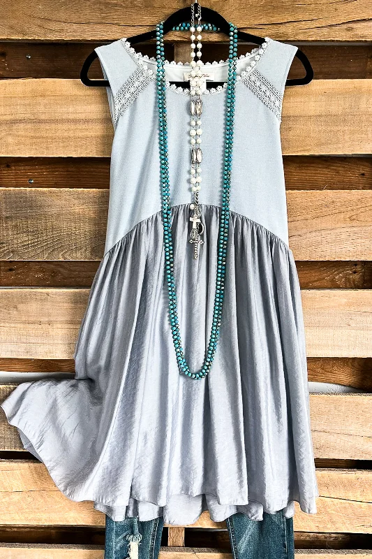 Raining Spring Dress - Light Grey