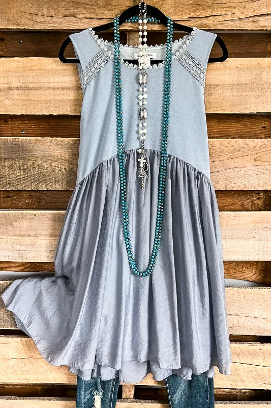 Raining Spring Dress - Light Grey