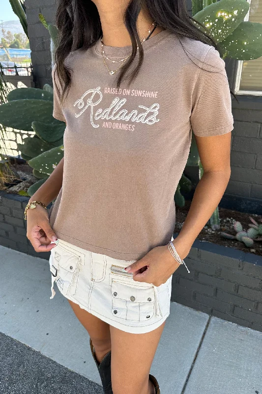 Raised On Sunshine Redlands Graphic Baby Tee