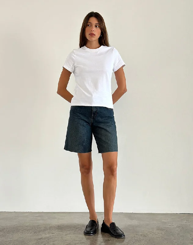 Sakha Boxy Top in Plain White