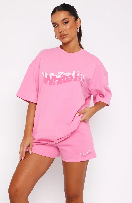 So Wavy Oversized Tee Pink