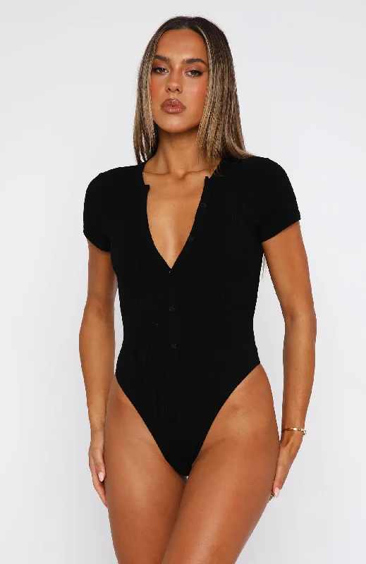 Someone Tell Me Bodysuit Black