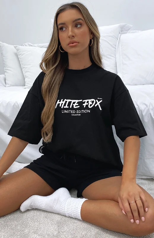 Step Back Oversized Tee Black