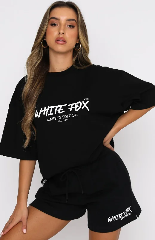 Step Back Oversized Tee Black