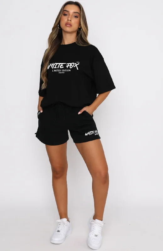 Step Back Oversized Tee Black