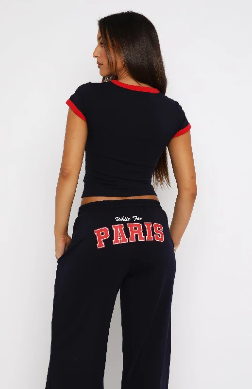 Team Paris Baby Tee Navy