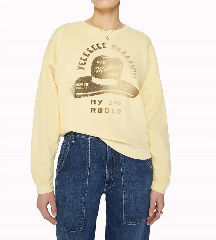 The Drop Square Sweatshirt In Pastel Yellow