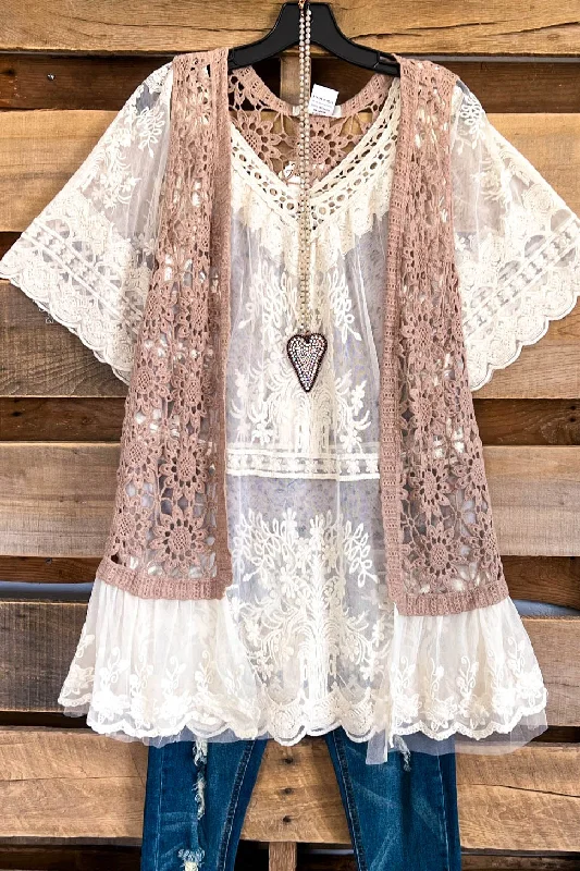 Valley Of Peace Vest - Mocha - 100% COTTON