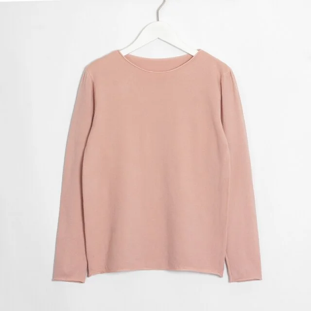 FashionSierra - Women Long Sleeve Soft Knitted T-Shirts