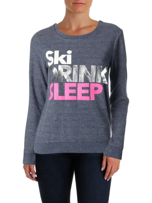 Womens Fleece Slogan Sweatshirt