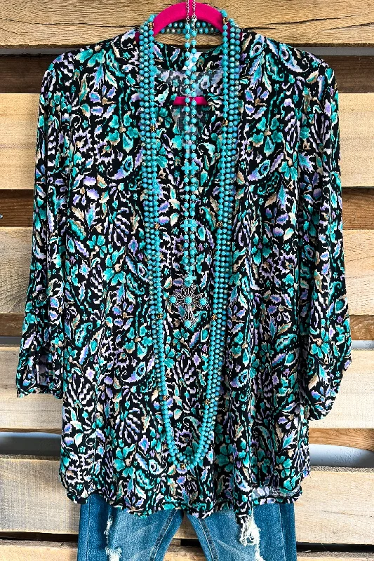 Wonderfully Dazed Tunic - Black Multi