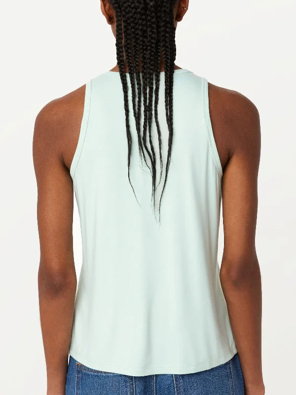 The Soft Fluid Tank Top in Seafoam