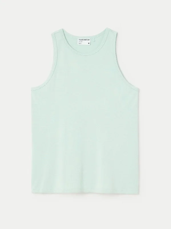 The Soft Fluid Tank Top in Seafoam