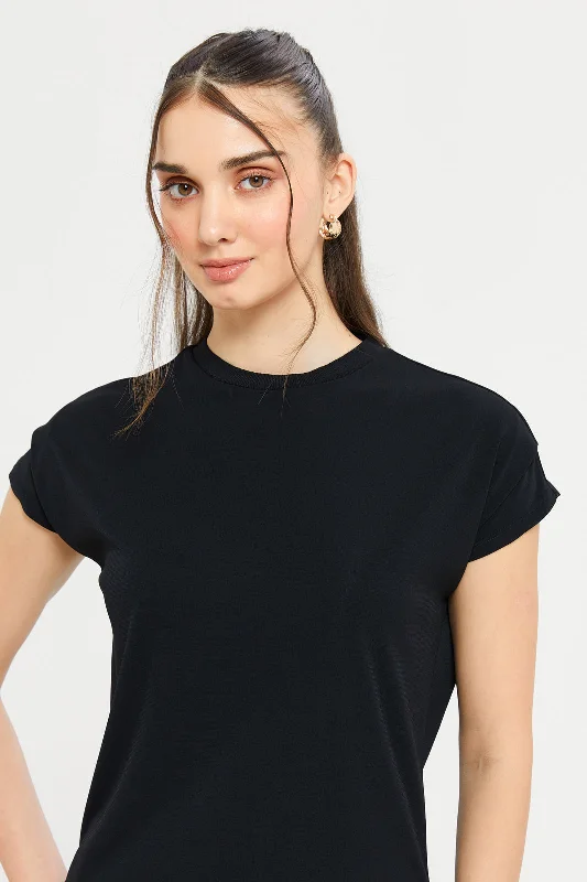 Women Black Basic T-Shirt