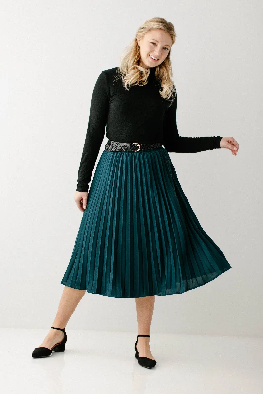 'Chloe' Pleated Midi Skirt FINAL SALE