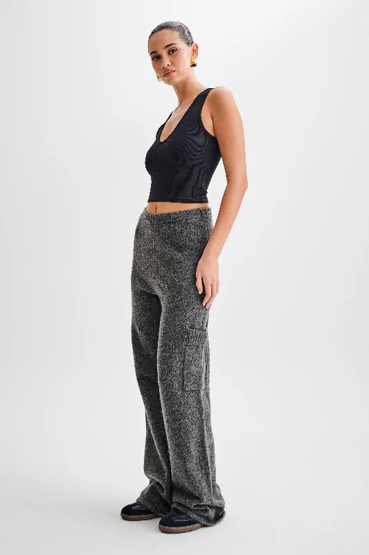 Darius Knit Pants With Pockets - Charcoal