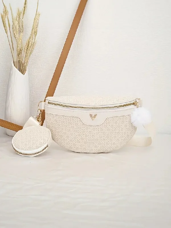 Ivory Fanny Pack with Coin Purse