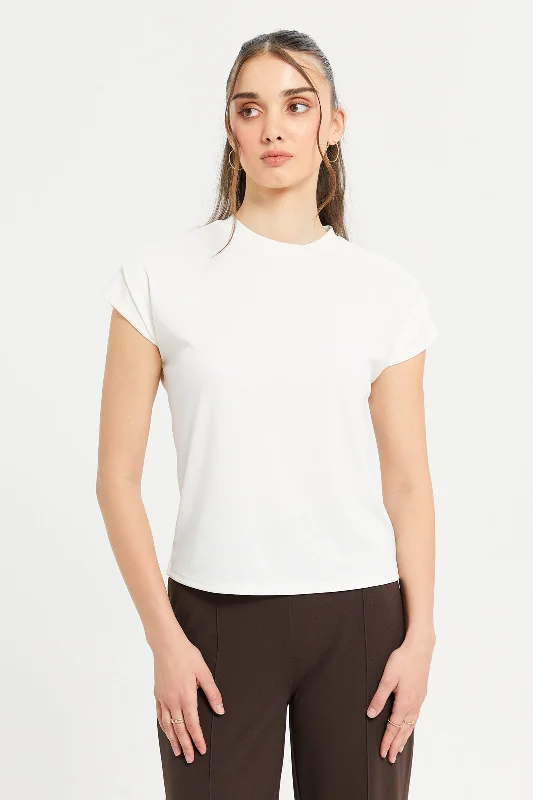 Women Ivory Basic T-Shirt