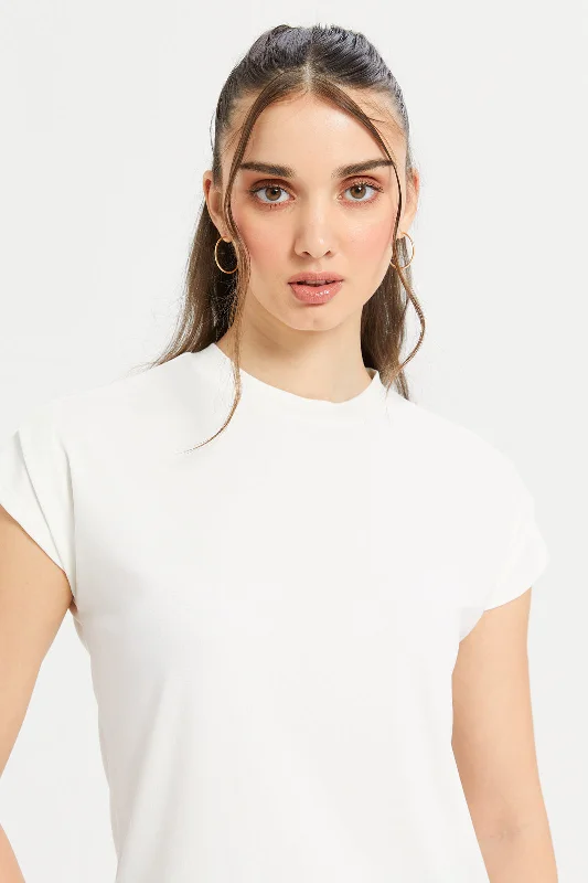 Women Ivory Basic T-Shirt