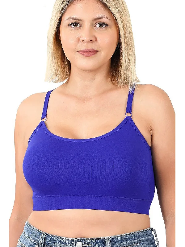 Jess Plus Size Seamless Bralette in Bright Blue