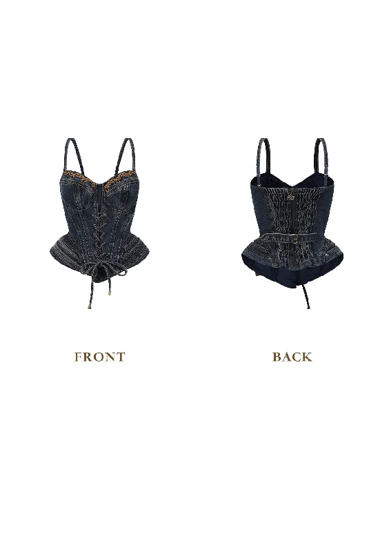 Cowgirl On The Run Denim Corset