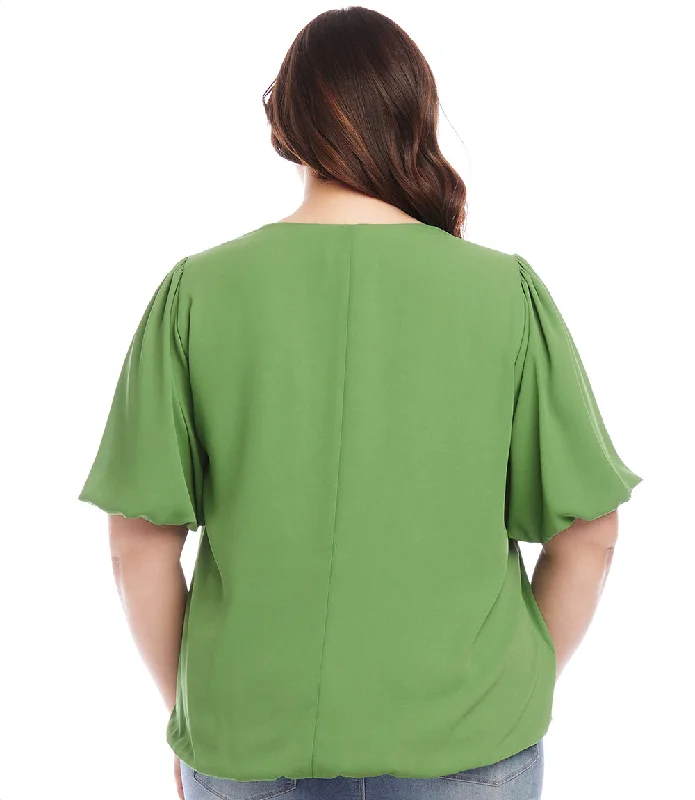 Plus Size Sleeve Puff Sleeve Top