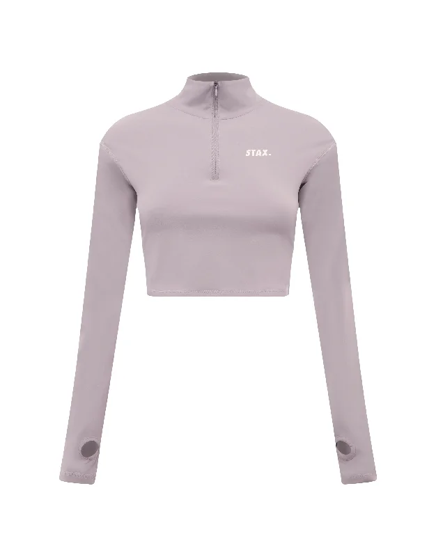 Long Sleeve Zip Crop NANDEX ™ Lone - Grey