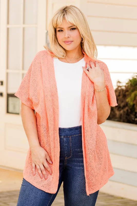 Surf The Tides Kimono, Peach