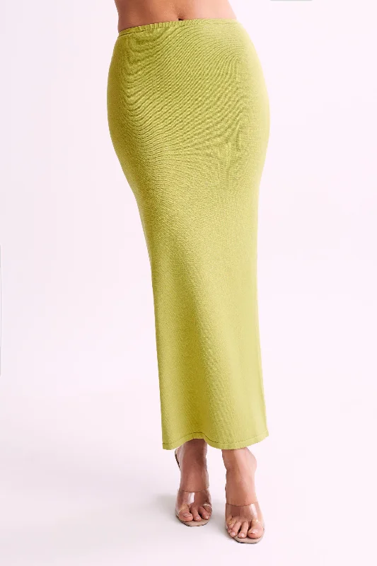 Tristan Knit Maxi Skirt - Seafoam Green