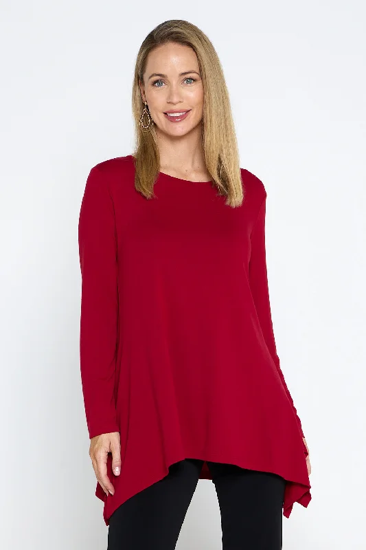 Andrea Long Sleeve Top - Red