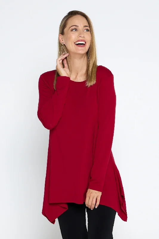 Andrea Long Sleeve Top - Red