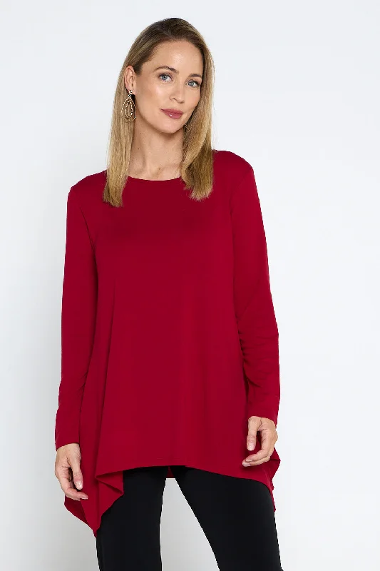 Andrea Long Sleeve Top - Red