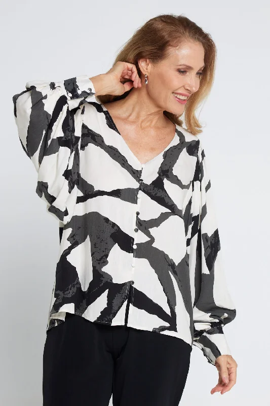 Isadora Blouse - Black/White