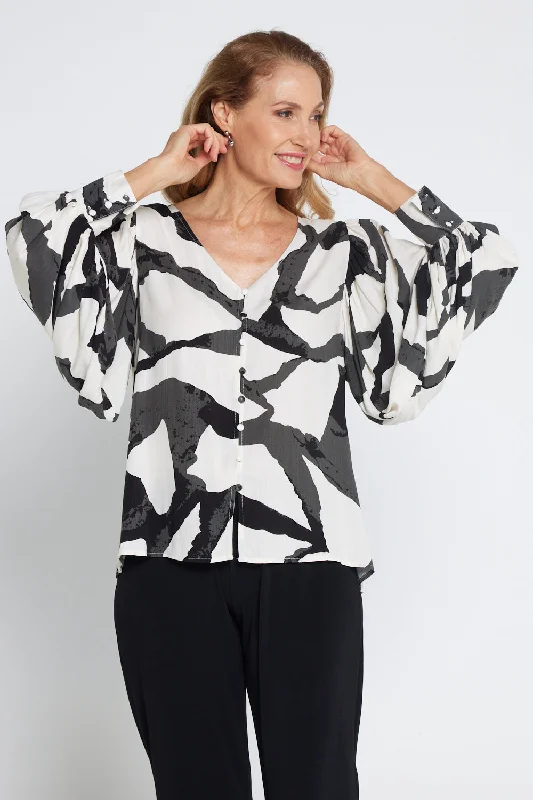 Isadora Blouse - Black/White