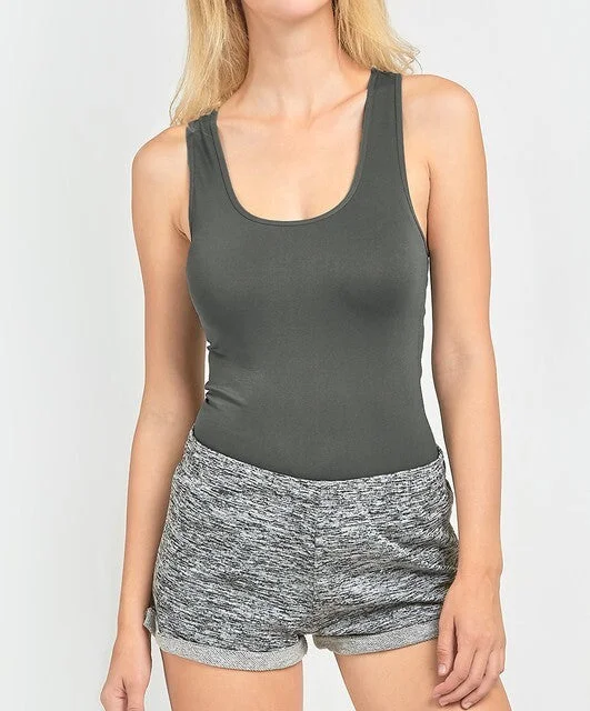 LADIES Nylon seamless RACERBACK TANK TOP