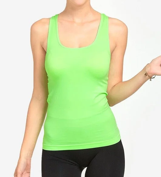 LADIES Nylon seamless RACERBACK TANK TOP